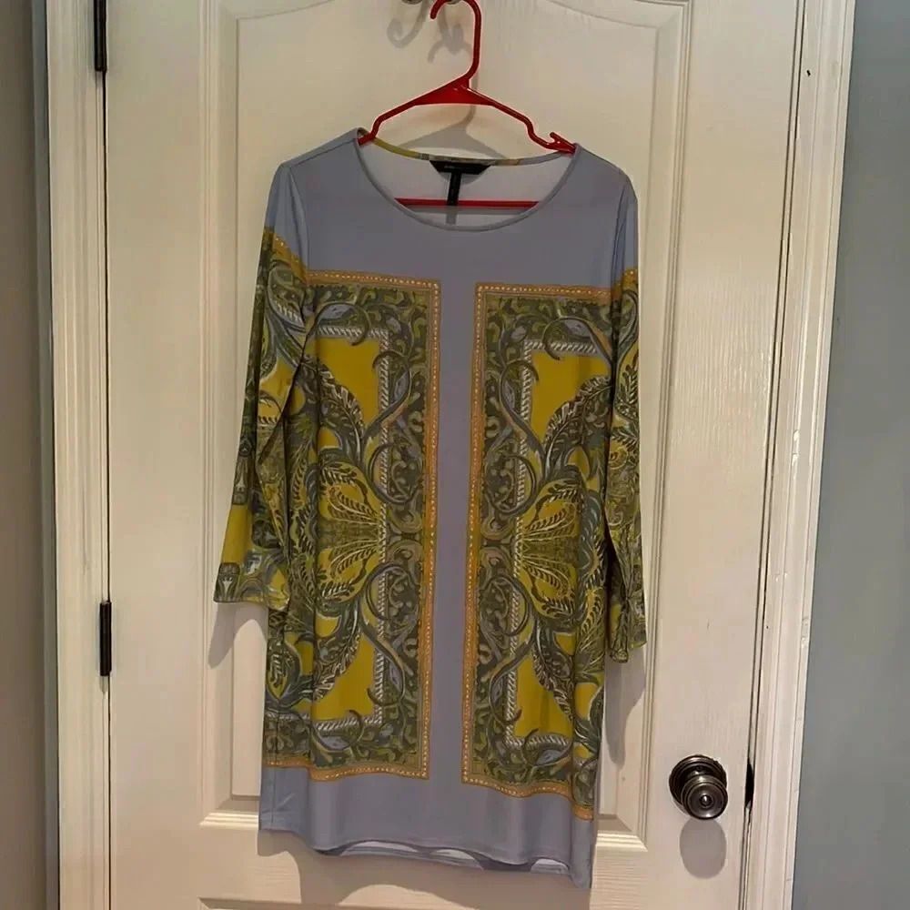BCBGMAXAZRIA Noel paisley shift dress M